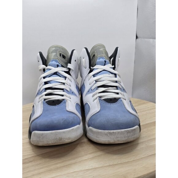 Womens 8 - Nike Air Jordan 6 Retro 384665-410 UNC White VG Condition 6.5Y GS - Picture 2 of 8